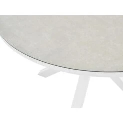 MALETTO - Tuintafel - Wit - ⌀ 120 Cm - Aluminium -VIDAXL Winkel e3d94354e9ea42e7bff7026b88443d21