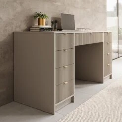 Meubella - Bureau Tavares 2 - Beige - 154 Cm -VIDAXL Winkel e3fef445b8124306a9075fa34666f1a6