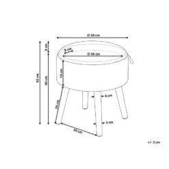 NEELY - Hocker - Beige - Fluweel -VIDAXL Winkel e4728ad5bbde442bb8db55c73ca4122e