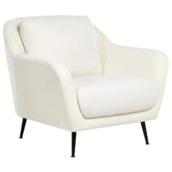 EIBY - Fauteuil - Wit - Chenille -VIDAXL Winkel e584a81d28344faa9bc3d643b04fef61