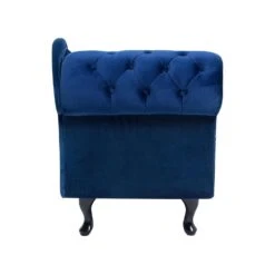 NIMES - Chaise Longue - Blauw - Linkerzijde - Fluweel -VIDAXL Winkel e5d325cacdce4d22aefbbca17d57a59e