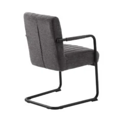 Eetkamerstoel Stof Donkergrijs - Incl. Armleuning - Trout - Set Van 2 -VIDAXL Winkel e60c39fc12a24e95bd75702ebf4095eb