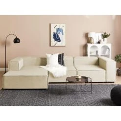 APRICA - Chaise Longue - Beige - Rechterzijde - Linnen -VIDAXL Winkel e64bbdc64b184d719097a41a730336cc