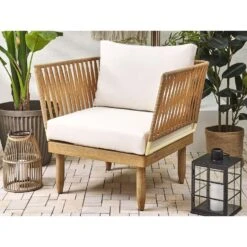 CREMONA - Loungeset Voor 4 - Lichte Houtkleur - Acaciahout -VIDAXL Winkel e64e1bbb99544b21814b3d2dea850781