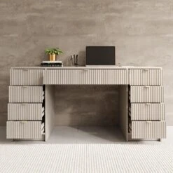 Meubella - Bureau Tavares 2 - Beige - 154 Cm -VIDAXL Winkel e6f41caee2384104b828f4b4fa2e3cb5