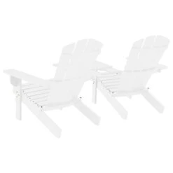 VidaXL Tuinstoelen Adirondack Met Tafeltje Massief Vurenhout Wit -VIDAXL Winkel e72f1e5d55384861aed90ab4f332f5c0
