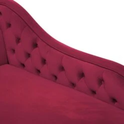NIMES - Chaise Longue - Rood - Linkerzijde - Fluweel -VIDAXL Winkel e7420f1c3195425eadb7d8ca582865cd