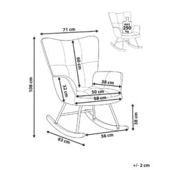 OULU - Schommelstoel - Wit - Bouclé -VIDAXL Winkel e7bae4fa79a747edbdae0ba454b71eee 2