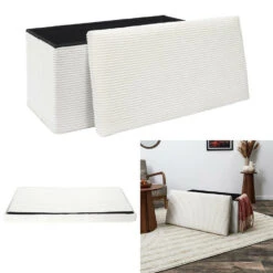 Home Deco Poef - Cocoonen - MDF/polyester - Wit - 76 X 38 Cm -VIDAXL Winkel e7ca04595bc445b0b256bdc0d99bc4f9