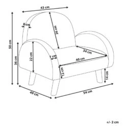OMBO - Kinderfauteuil - Lichtblauw - Bouclé -VIDAXL Winkel e7d0ad692508499580c262787b46b031