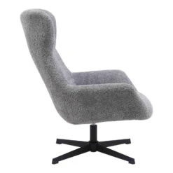 Fauteuil Draaibaar - Donkergrijs Stof - 89x80x101cm - Bescia -VIDAXL Winkel e7dde9ddbc6c456e952cc60e750c7929