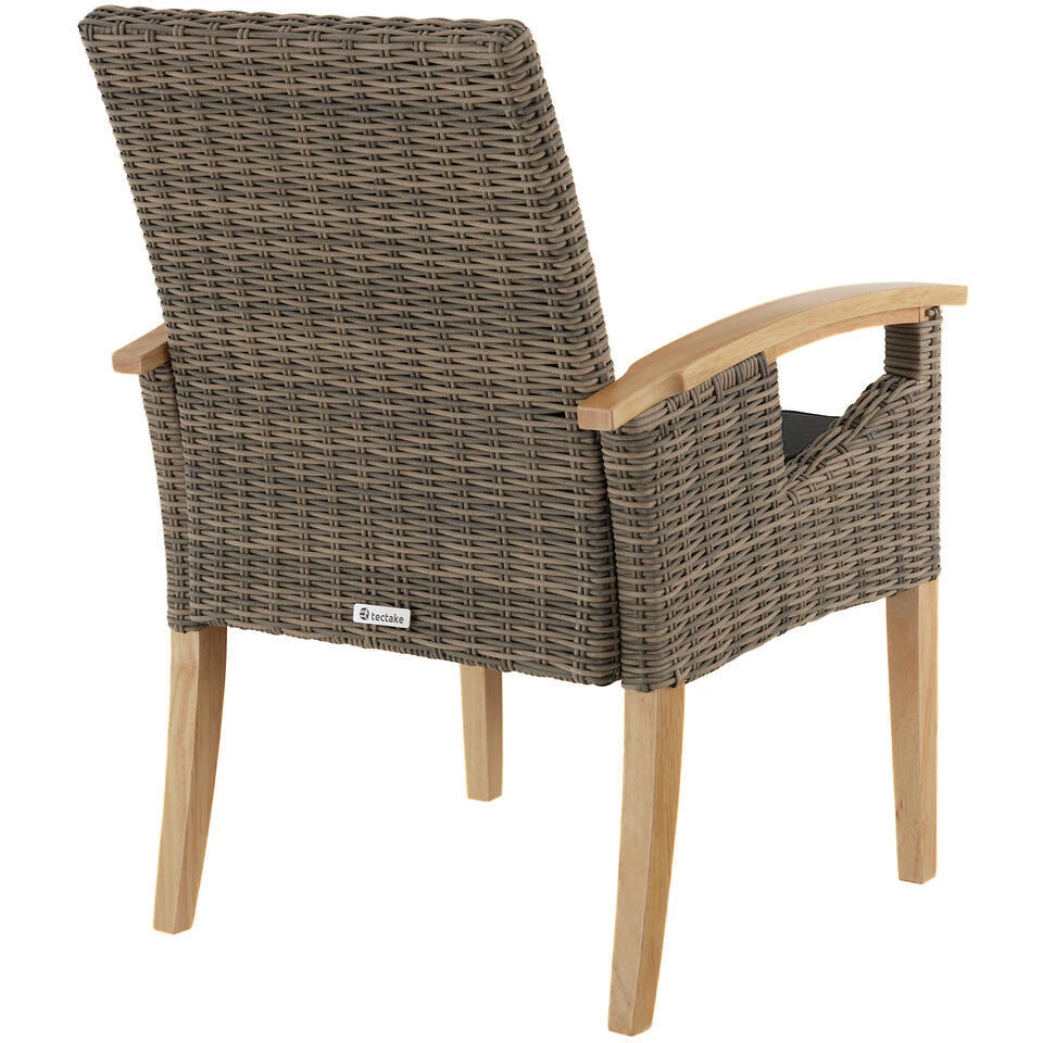 Tectake Wicker Stoel Rosarno, Natuur 3 Tectake Wicker Stoel Rosarno, Natuur - Afbeelding 3