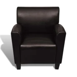 VidaXL Fauteuil Kunstleer Donkerbruin -VIDAXL Winkel e8ea6367ed9442b3997182d51cb4bbab