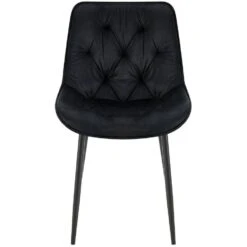 CLP Set Van 2 Eetkamerstoel Wallace Zwart Frame - Fluweel - Zwart -VIDAXL Winkel e923d34f942945cd90bff3a11d77e744