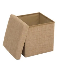 5Five Poef/hocker - Opbergbox - Beige - PU/MDF - 31 X 31 Cm -VIDAXL Winkel e986ffbcf40e40a397293f6b6384ce2e
