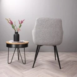 DS4U - Ravi 3.0 Eetkamerstoel Boucle - Grijs -VIDAXL Winkel ea2f199cff604448bc15ee9c6927600b