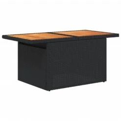 VidaXL - Tuintafel - Zwart - Poly Rattan En Acaciahout - 100x55x73 Cm -VIDAXL Winkel ea6bb9e7379543fa982d6b480f771845