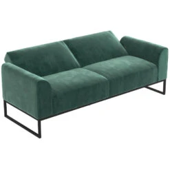 Adley - 2-zits Slaapbank In Groen Fluweel -VIDAXL Winkel eaae450f4ba74948b778572650828b24