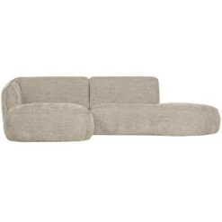WOOOD Polly Chaise Longue - Polyester - Zand - 71x258x150/105 -VIDAXL Winkel eacedcc382f94cf9b94e379826dfedd2
