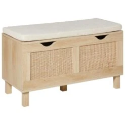 WASHINGTON - Opbergbankje - Lichthout - MDF -VIDAXL Winkel eae9901c477348c88a3b030c9664845b