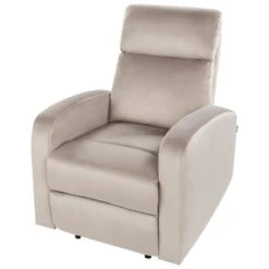 VERDAL - Relaxfauteuil Handmatig - Beige - Fluweel -VIDAXL Winkel ebb5fec15b3a4512be3aa3de261ca2cf