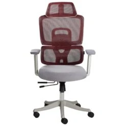 ALLY - Bureaustoel - Donkerrood/Grijs - Stof -VIDAXL Winkel ebe0279bd96843aa934e70797efcaa4a