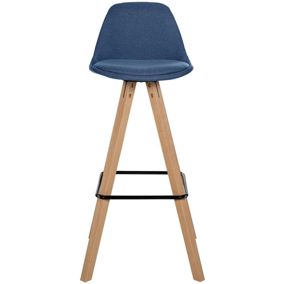 CLP Barkruk Corbin Natura Frame - Stof - Blauw 6 CLP Barkruk Corbin Natura Frame - Stof - Blauw - Afbeelding 6