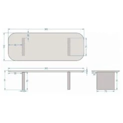 Tuintafel Deens Ovaal - Beige Betonlook - 300x100x75cm - Maya -VIDAXL Winkel ed4f821407e0459eb56e6114bbfe30ca