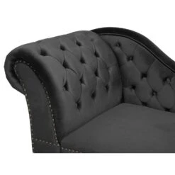 NIMES - Chaise Longue - Zwart - Linkerzijde - Fluweel -VIDAXL Winkel ed588dbddf474d18855d365f9734d92e