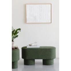 Housecraft Marcos Bankje Bouclé Groen -VIDAXL Winkel edbfdc70416b4237a02ca6685de7e77b