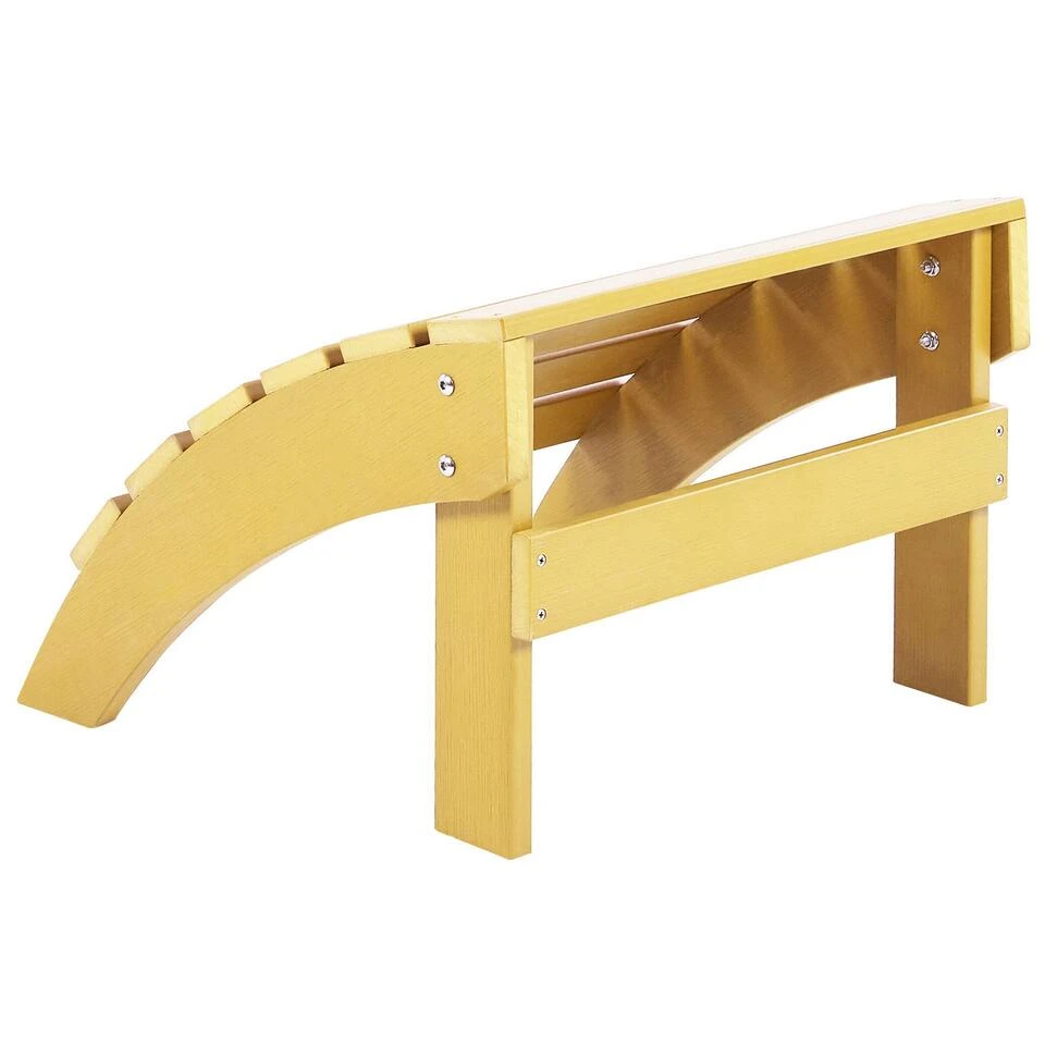 Beliani Voetenbankje ADIRONDACK - Geel Kunsthout 4 Beliani Voetenbankje ADIRONDACK - Geel Kunsthout - Afbeelding 4