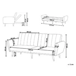 VIMMERBY - Slaapbank - Beige - Polyester -VIDAXL Winkel edd2153a8fae44e1a7b8dacfc65e7d6f