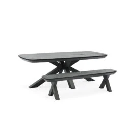 Sens-Line - Bradford Tuintafel - 220x100cm - HPL Grijs -VIDAXL Winkel eea4cf9b936c40f9a74f672d15838912