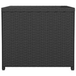 VidaXL - Salontafel Met Glazen Blad - Zwart - Poly Rattan - 45x45x40 Cm -VIDAXL Winkel ef0103df369c4e9ca66addd4fa35f54a
