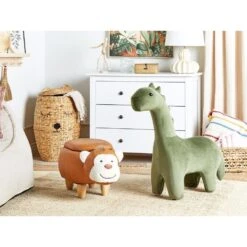Beliani Dierenhocker BRONTOSAUR - Groen Fluweel -VIDAXL Winkel ef2c3406468d4679904e6f1acd635532