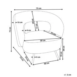 MAKELA - Fauteuil - Wit - Bouclé -VIDAXL Winkel ef7d96c82dbe41dd8c8fd39ee5cc2b92