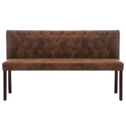 VidaXL Bankje 148,5 Cm Kunstsuède Bruin -VIDAXL Winkel f06cc1f1908e41149b76d62145e818a0