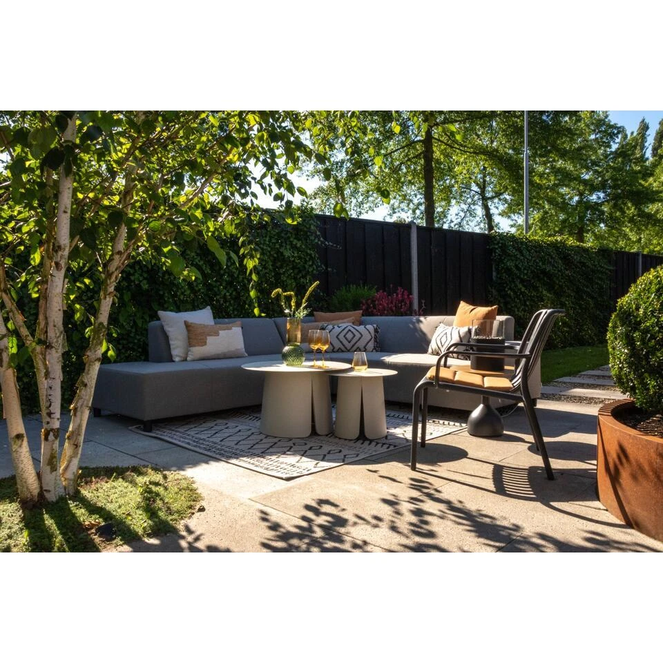 Malaga Hoekbank Loungeset Chaise Longue - Taupe 2 Malaga Hoekbank Loungeset Chaise Longue - Taupe - Afbeelding 2