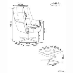 MOLLE - Fauteuil Met Voetenbank - Lichtbeige - Polyester -VIDAXL Winkel f0a4ca66848848d49c34a973cbd2a463
