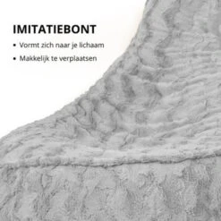 Parya Stoel Zitzak Bont - Zitzakfauteuil - Woonkamerzitzak - Grijs - Junior -VIDAXL Winkel f14701fb0e844a65913a54827fff3823