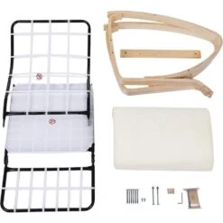 Schommelstoel - Relaxstoel - Verstelbaar 5 Standen - Beige -VIDAXL Winkel f1e3e419e3934919a56a9f0f82615647