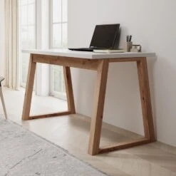Meubella - Ithaca - Bureau - Wit - 135x65 Cm -VIDAXL Winkel f24826dd35bb4f67b7152fd9cc4d3e66