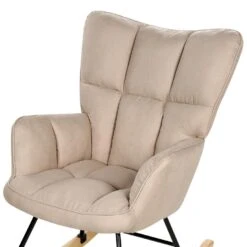 OULU - Schommelstoel - Beige - Polyester -VIDAXL Winkel f26e2cbec3a3497f8a47ea2641e10cfc