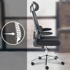 CLP Bureaustoel Overton Chroom Frame - Stof - Zwart -VIDAXL Winkel f304ceb87f4b4793aec9685af4b844d8