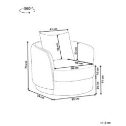ANDALEN - Fauteuil - Gebroken Wit - Polyester -VIDAXL Winkel f31c2bd987d943029f9a99c74890ea5d