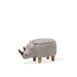 Beliani Dierenhocker RHINO - Grijs Kunstleer -VIDAXL Winkel f36cd66bf7c74a40b186115893ecf757