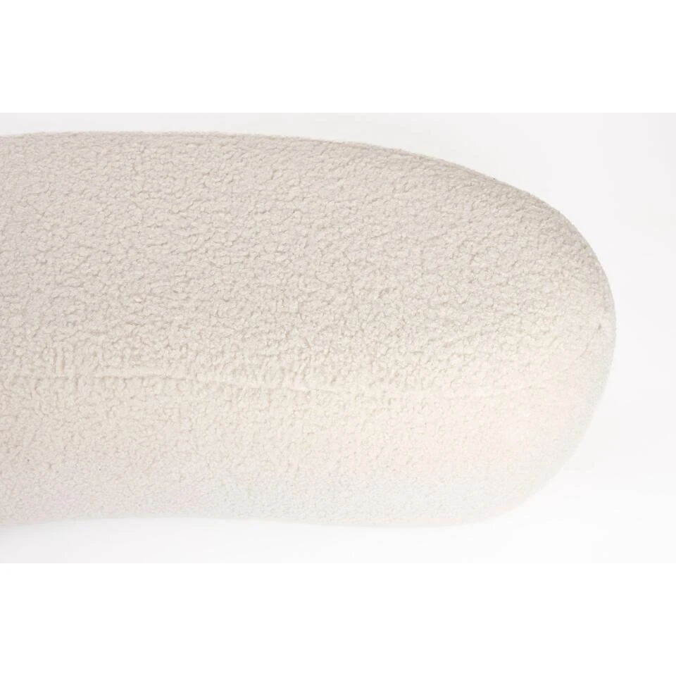 Housecraft Noxx Hocker Teddy Stof Wit 6 Housecraft Noxx Hocker Teddy Stof Wit - Afbeelding 6