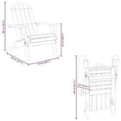 VidaXL - Adirondackstoelen - Massief Acaciahout - Bruin - 2 Stuks -VIDAXL Winkel f37338203be44a5b9a7b8e6cf0b23393