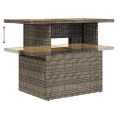 VidaXL 5-delige Loungeset Met Kussens En Verstelbaar Salontafel - Grijs -VIDAXL Winkel f4109f7a2ac94d5b85800b337eef9ebb