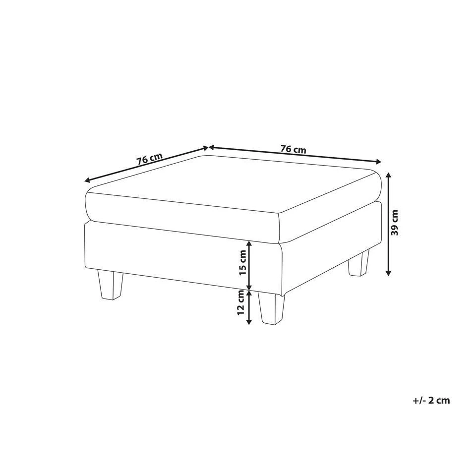 UNSTAD - Hocker - Donkergroen - Polyester 3 UNSTAD - Hocker - Donkergroen - Polyester - Afbeelding 3
